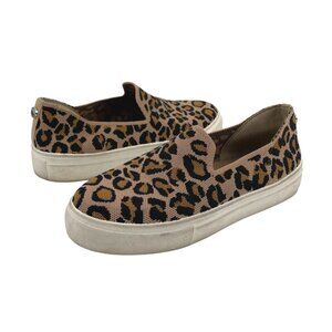 Steve Madden Mailer Womens 7.5 Slip-On Sneakers Leopard Print Casual Everyday